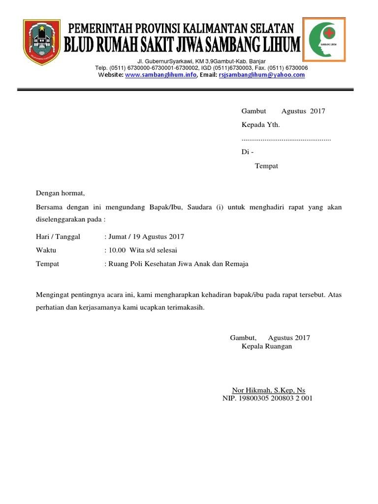 Undangan Rapat PMKP  PDF