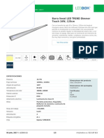 Barra Lineal LED TREND Dimmer Touch 16W, 120cm