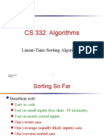 Linear Sorting Algorithms