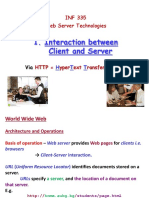 Interaction Between Client and Server: INF 335 Web Server Technologies