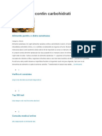 Ce Alimente Contin Carbohidrati PDF