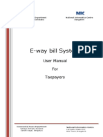 E-Way Bill System: User Manual For Taxpayers