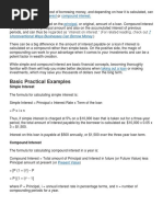 Basic Practical Examples: Simple Interest Compound Interest. Principal