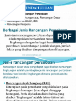 untuk Dokumen Rancangan Percobaan