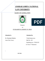 Dr. Ram Manohar Lohiya National Law University: Basics of Legislation