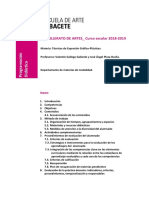 Programación Didáctica Materia Técnicas de Expresión Gráfico-plásticas 2018-2019. 