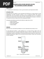 Lab Report Sand Replacement Method