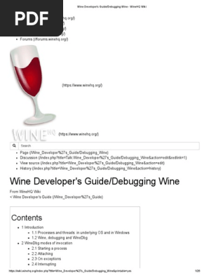 Wine Developer's Guide_Debugging Wine - WineHQ Wiki