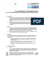 Cp26 Issue 1 (Rev A) - Procedure For The Administration of PCN Examinations in Languages Other Than English