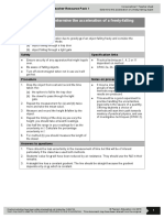 As and A Level Physics Core Practical 1 Acceleration (Student Teacher and Technician Worksheets)