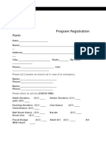 Program Registration Forms