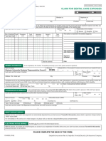 Claim For Dental Care Expenses: Dentist Information