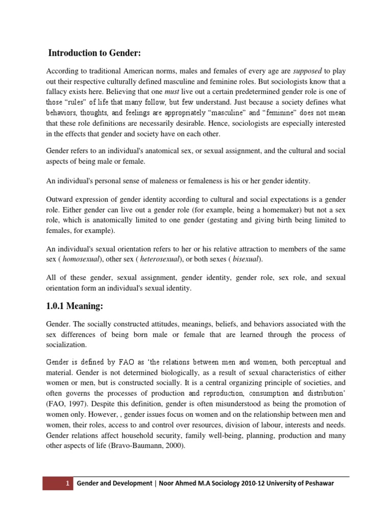 Gender and Development PDF | PDF | Gender And Development | Gender
