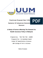 Practicum Proposal Sem I 2014/2015 Bachelor of Industrial Statistics With Honours