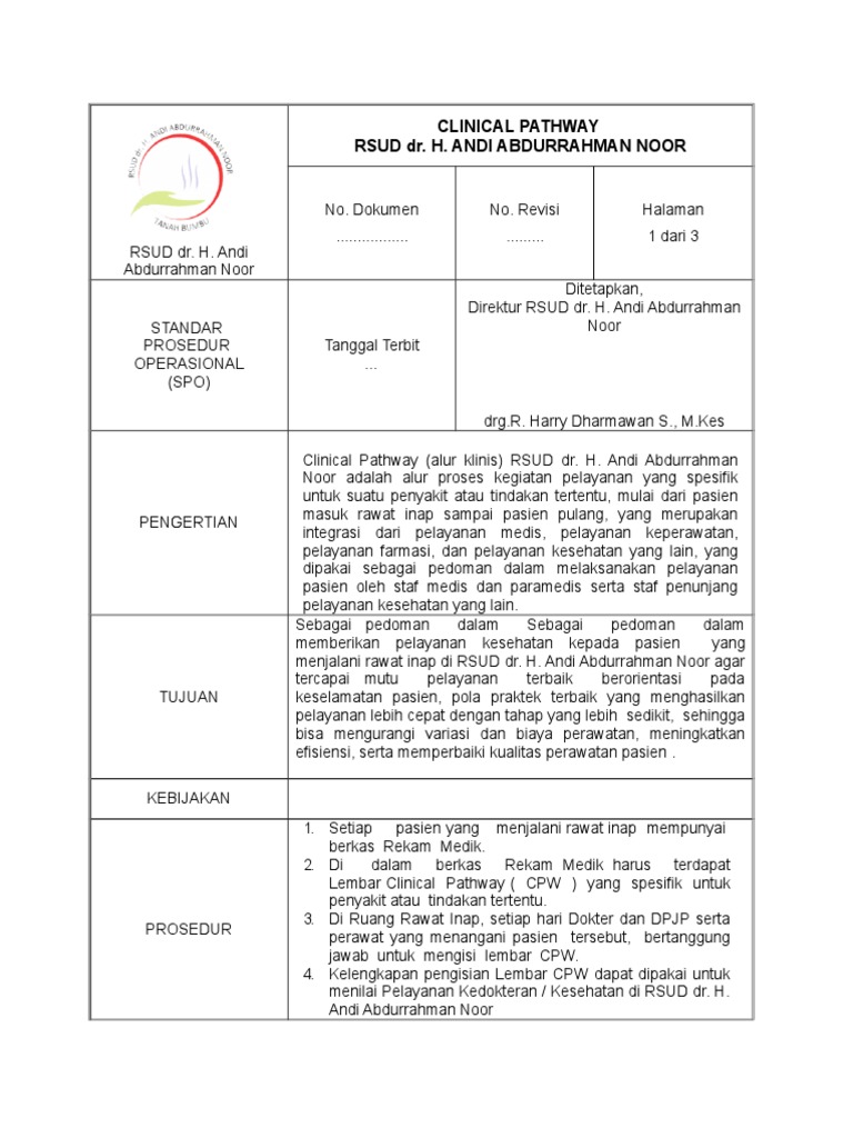 SOP Clinical Pathway | PDF