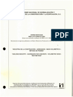 NMX C 073 ONNCCE 2004 Agregados Masa Volumetrica PDF