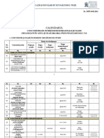 Calendar Concursuri Interjudetene Scolare FARA Finantare - 2011-2012