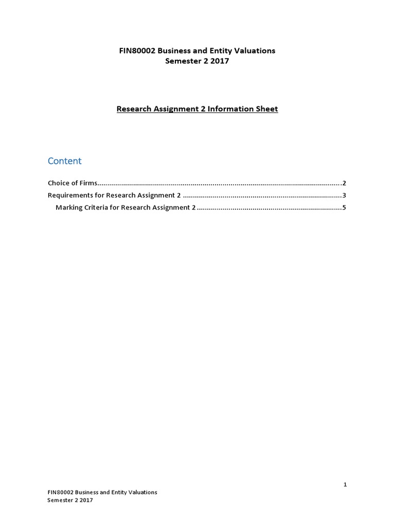 Business Valuation Assignment Guide | PDF | Valuation (Finance ...