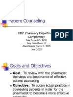 Patient Counseling: DMC Pharmacy Department Competency