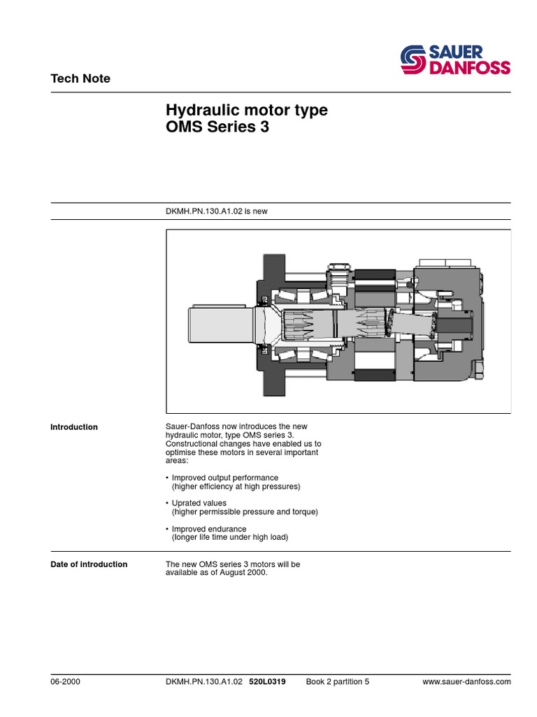Danfoss OMS Motor PDF Vehicles Mechanical Engineering
