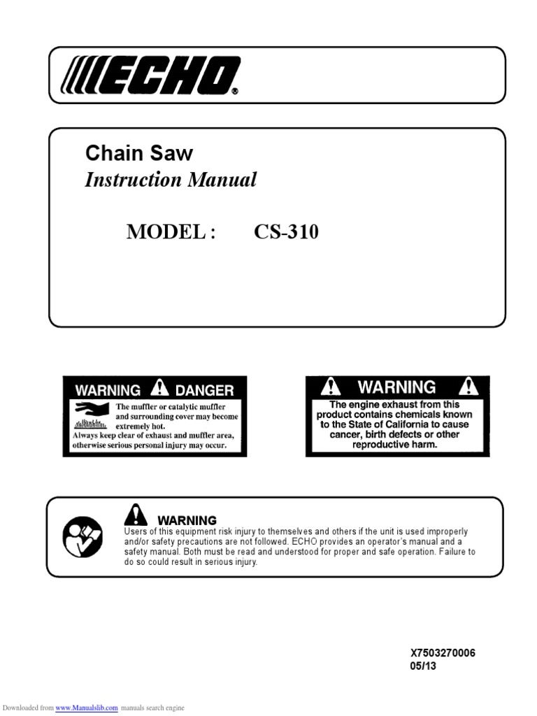 Echo Cs 310 Manual PDF