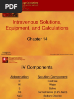 Chapter 14 Intravenous Solutions, Equipment, and Calculations