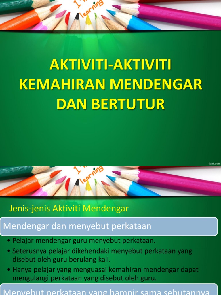 Aktiviti Aktiviti Kemahiran Mendengar Dan Bertutur Pdf