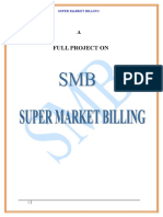 Super Market Billing Management