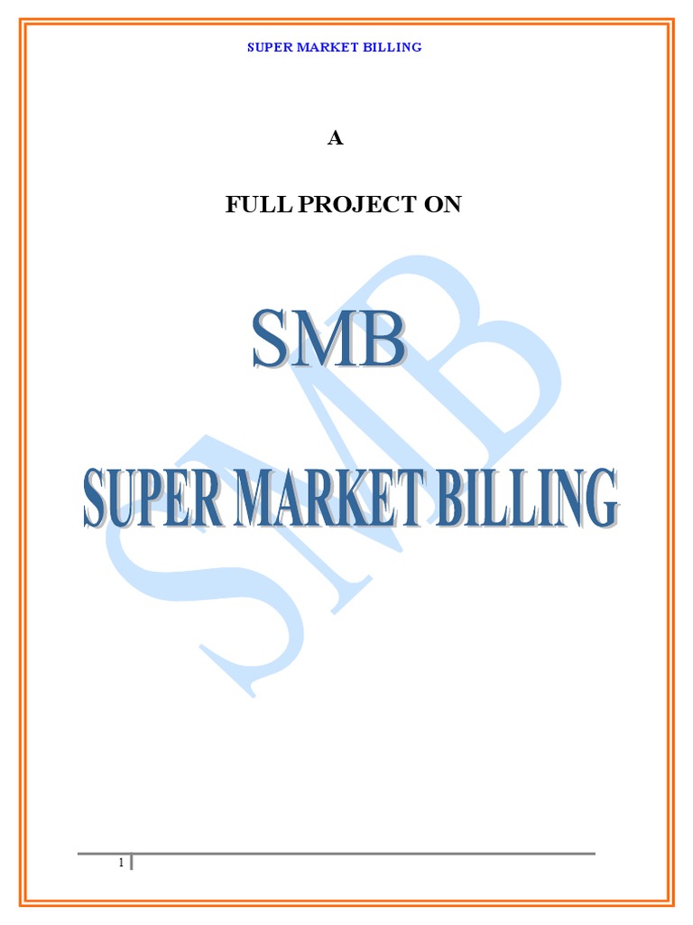 Supermarket Billing Project Overview | PDF | C++ | Class (Computer ...