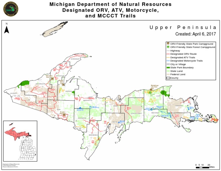 DNR Trail Map For UP PDF - 1672780669