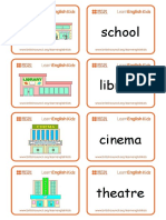 Flashcards Places in A Town