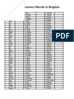 1000 Most Common Words in English - Numbers Vocabulary For ESL EFL TEFL TOEFL TESL English Learn