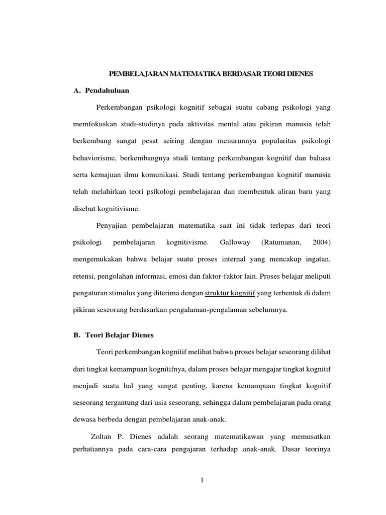 Makalah Dienes Pdf