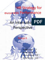 Role of HR Strategy for Business Performance – An International Perspective
