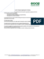 Policy For Projects Applying For Funding: If A Project Gains Funding