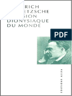 Nietzsche, Friedrich - La Vision Dionysiaque Du Monde PDF