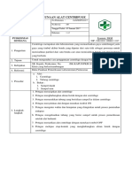 Sop Penggunaan Alat Centrifuge