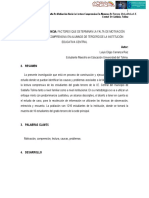 Factores Que Determinan La Falta de Motivación Hacia La Lectura Comprensiva en Alumnos de Tercero de La Institución Educativa Central de Saldaña, Tolima (Universidad Del Tolima)