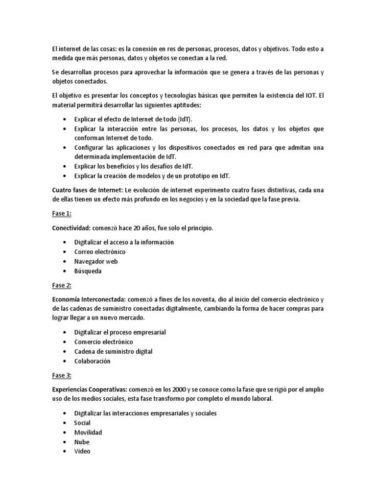 Curso IOT | PDF | Red de computadoras | Internet de las Cosas