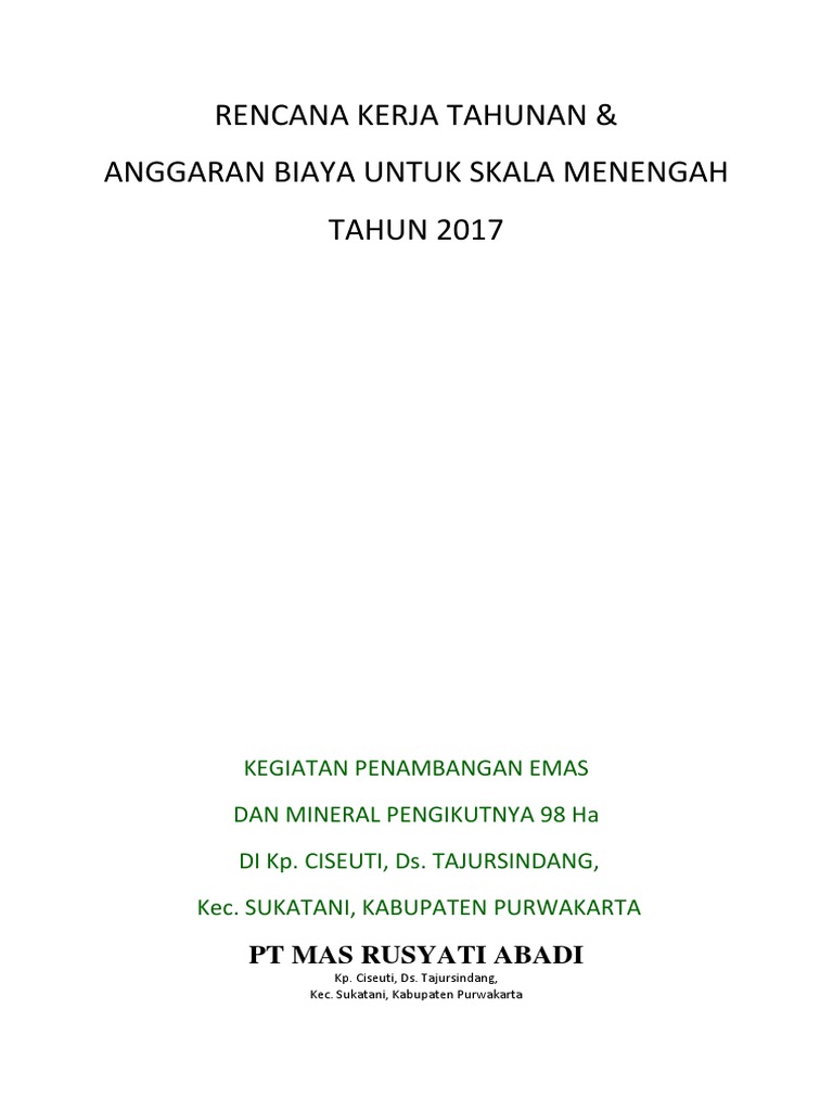 Cover Rencana Kerja Tahunan | PDF | Kesehatan Holistik | Agama ...