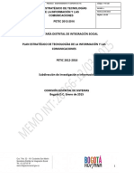 Plan Estrategico de Tecnoogias de La Informacion y Comunicaciones