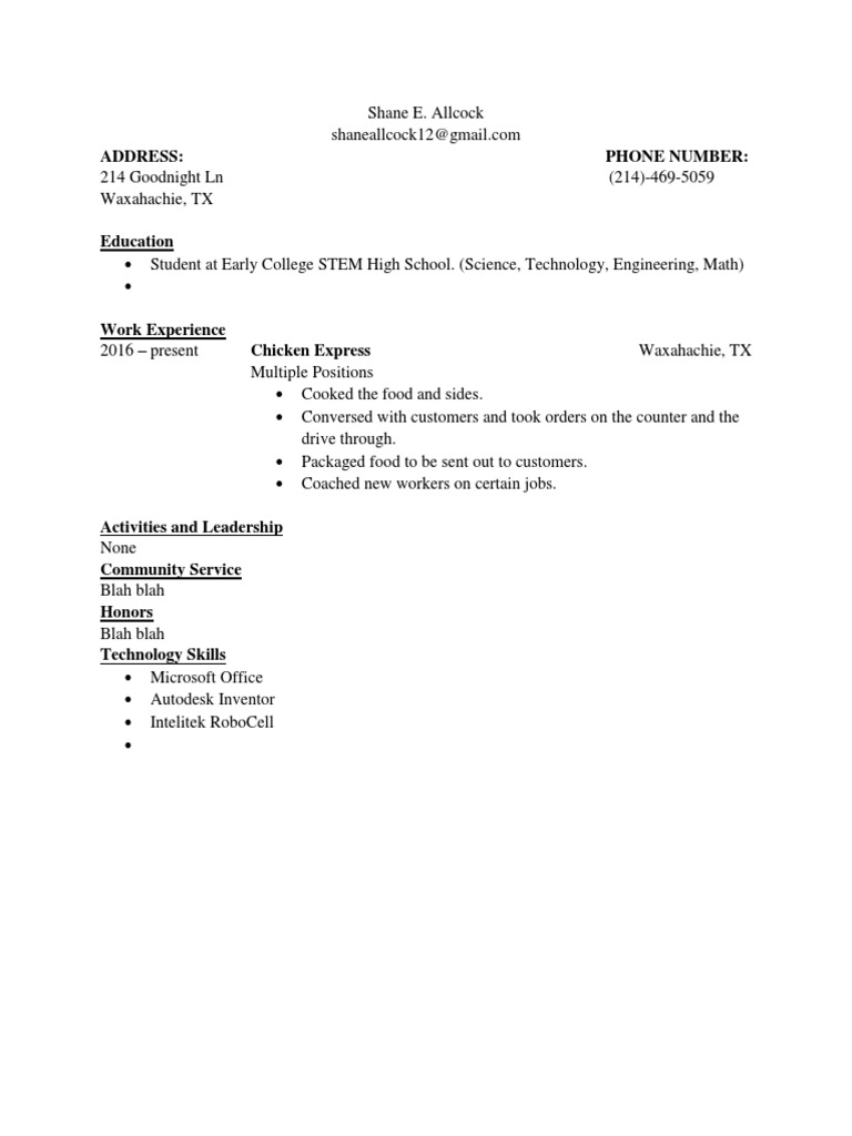 Shane Allcock's Resume Overview | PDF