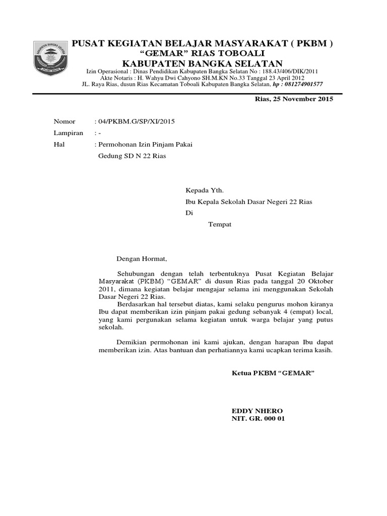 Surat Izin Jam Pakai