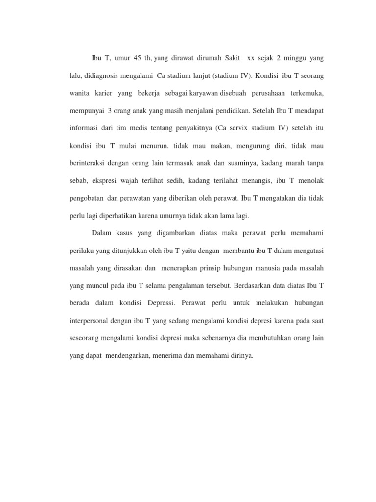 Contoh Kasus Yang Berhubungan Dengan Teori Peplau