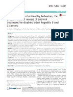 Early Detection of Unhealthy Behaviors, The Prevalence and Receipt of Antiviral Treatment For Disabled Adult Hepatitis B and C Carriers