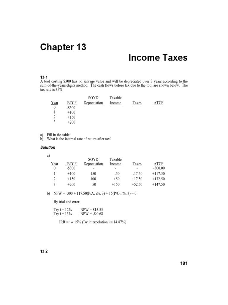 Chapter 13 Analyzing the Impact of Taxes on Equipment Purchases