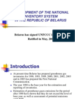 Development of The National Inventory System in The Republic of Belarus