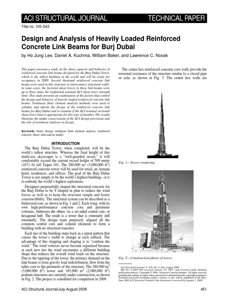 Design and Analysis of Heavily Loaded RC Link Beam | PDF | Strength Of ...