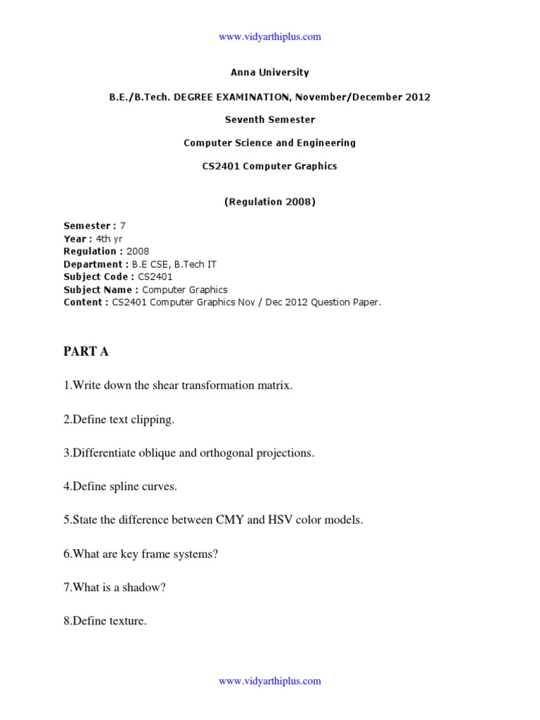 Computer Graphics PDF | PDF