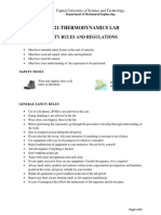 Thermodynamics Safety Rules and Regulations - Final 9-10-17